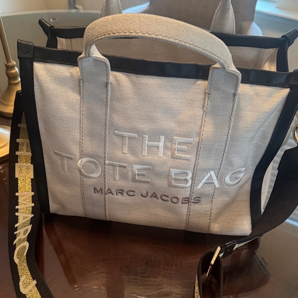 Marc Jacobs Cream and Black Tote Bag